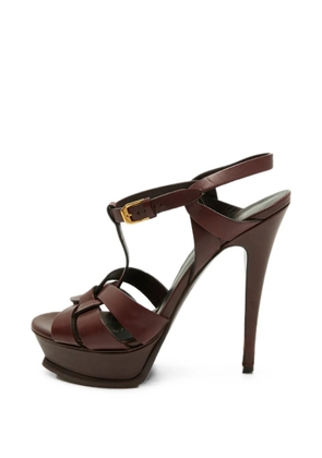 Saint Laurent Pre-Owned Tribute platform sandals - Red