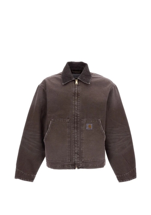 Carhartt WIP distressed corduroy-collar jacket - Brown