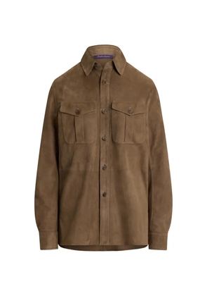 Ralph Lauren Collection Landry lamb-suede shirt - Brown