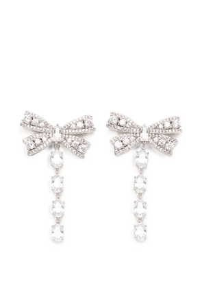 Self-Portrait crystal-embellished earrings - Silver