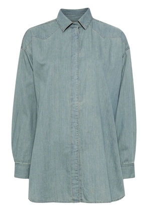 Tu es mon Tresor The Turquoise oversized denim shirt - Blue