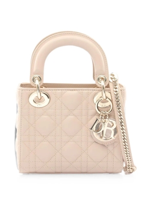 Christian Dior Pre-Owned 2020s mini Lady Dior Cannage shoulder bag - Neutrals