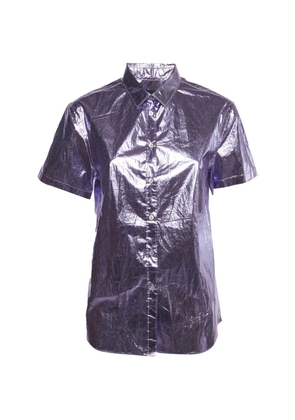 Burberry Pre-Owned metallic short-sleeve shirt - Purple