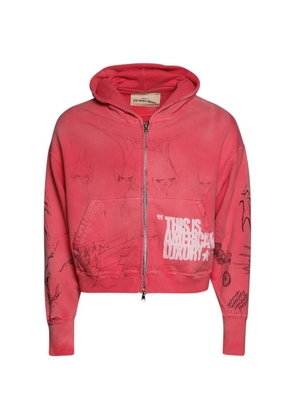 SEKRIT Time Capsule zip-up hoodie - Red