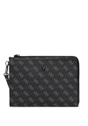 GUESS USA mini Milano logo-plaque clutch bag - Black