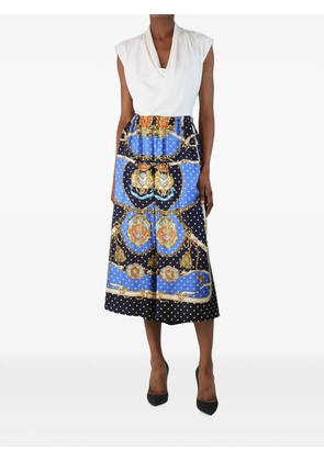 Gucci Pre-Owned printed elasticated-waist trousers - Blue