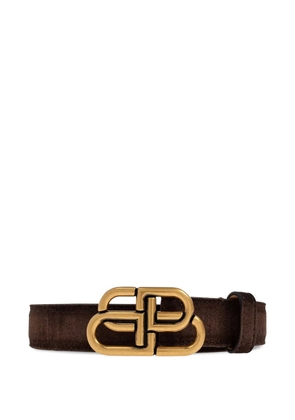 Balenciaga logo-buckle belt - Brown