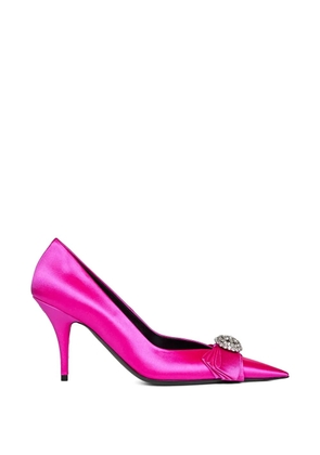 Balenciaga Avenue Palazzo crystal-embellished satin pumps - Pink