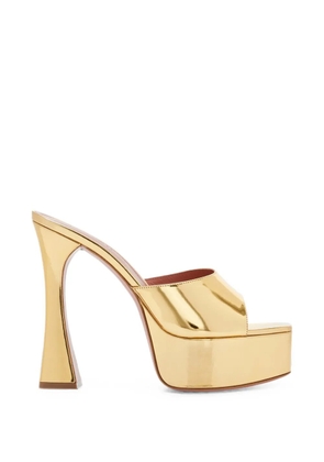 Amina Muaddi Dalida platform sandals - Gold