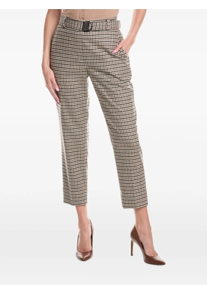 Brunello Cucinelli plaid belted trousers - Neutrals