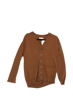 Crime V-neck patch-pocket cardigan - Brown
