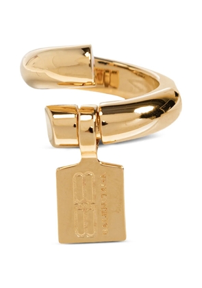 Balenciaga engraved logo-tag ring - Gold