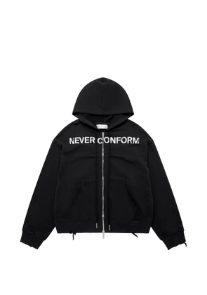 matieres fecales distressed Never Conform hoodie - Black