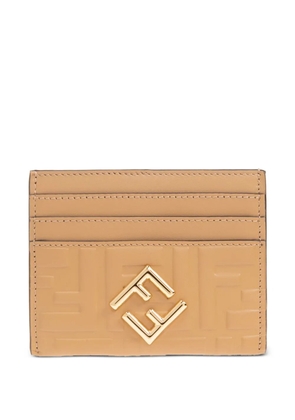 FENDI logo-embossed cardholder - Neutrals