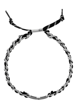 Balenciaga BB icon braided-chain necklace - Silver