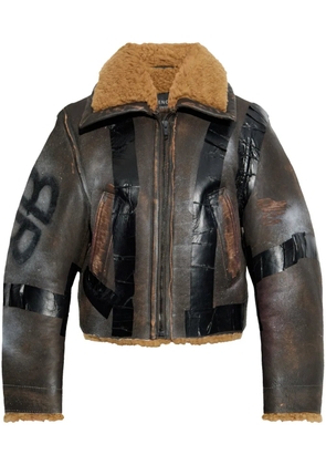 Balenciaga leather jacket - Brown