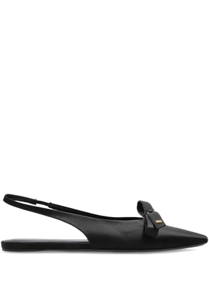 Balenciaga bow slingback flat pumps - Black