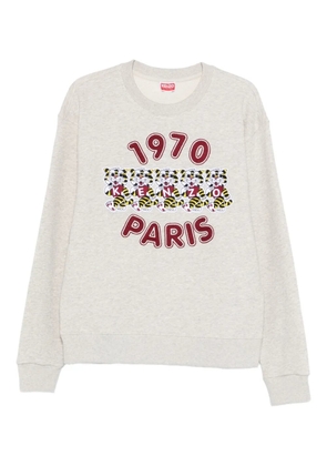 Kenzo tiger-print crewneck sweatshirt - Neutrals