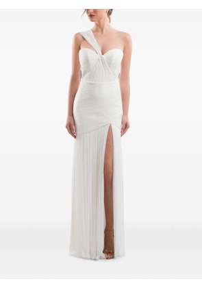 IMROSKA Mattew pleated draped maxi dress - Neutrals