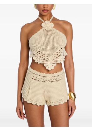 Retrofete Isaure crochet top - Neutrals