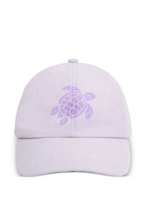Vilebrequin logo-print linen baseball cap - Purple