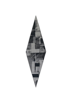 Zegna abstract-print diamond-shaped scarf - Black