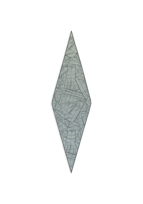 Zegna diamond-shaped striped scarf - Green