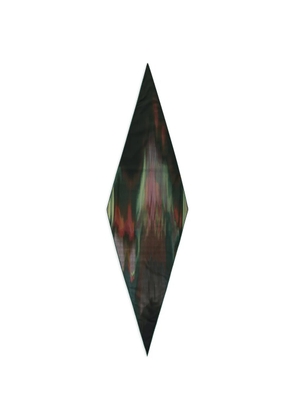 Zegna abstract-print diamond-shaped scarf - Green