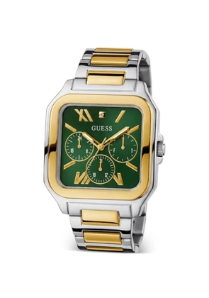GUESS USA square-shaped 42mm watch - Green
