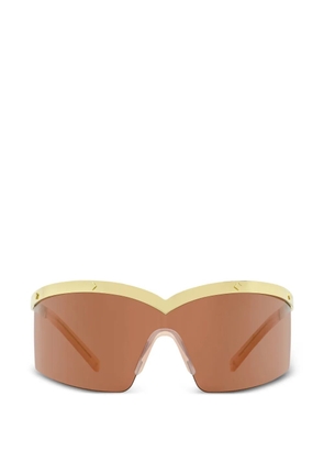 MCM stud-embellished shield sunglasses - Gold