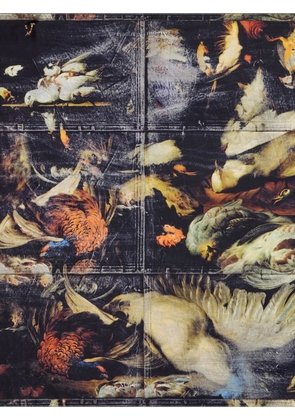 Maison Margiela printed silk scarf - Black