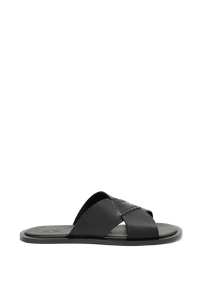 LOEWE criss-cross leather sandals - Black