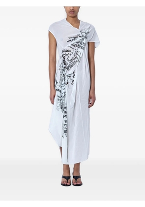 Limi Feu graphic-print asymmetric dress - White