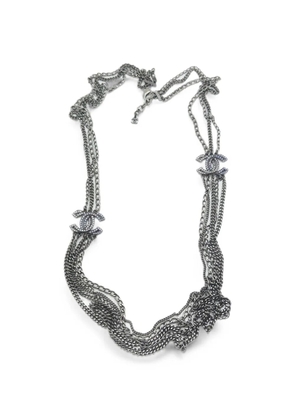 CHANEL Pre-Owned 2016 Crystal CC chain necklace - Black