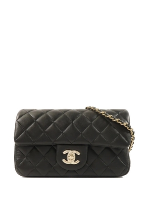CHANEL Pre-Owned 20 Classic CC turn-lock quilted leather shoulder bag - Black