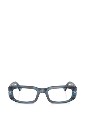 Persol striped rectangle-frame glasses - Blue