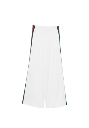 Gucci Web-stripe wide-leg track pants - White