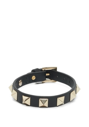 Valentino Garavani Pre-Owned Rockstud leather bracelet - Black