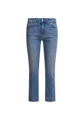 Sportmax logo-patch jeans - Blue
