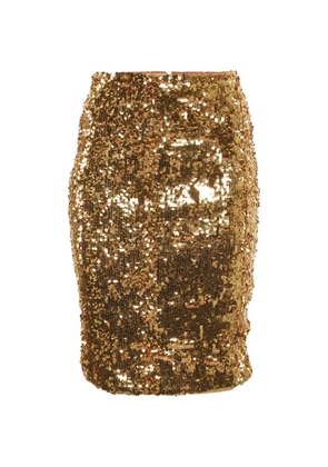 alice + olivia Ramos sequin pencil skirt - Gold