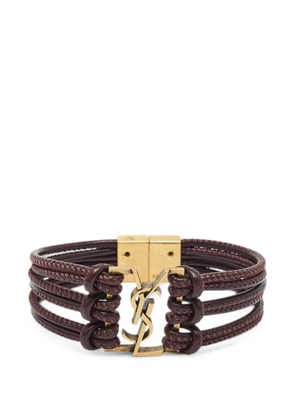 Saint Laurent Pre-Owned Babylone leather bracelet - Brown