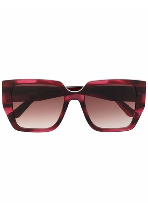 Karl Lagerfeld oversized sunglasses - Red