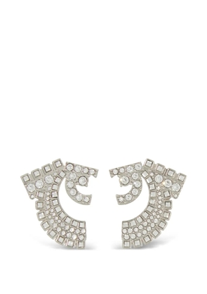 Ferragamo deconstructed Gancio stud earrings - Silver