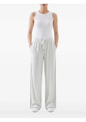 Brunello Cucinelli side-stripe wide-leg track pants - Grey