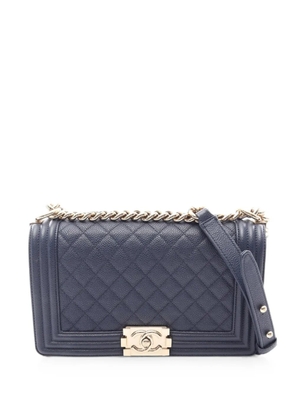 CHANEL Pre-Owned 2019 Boy Chanel quilted shoulder bag - Blue