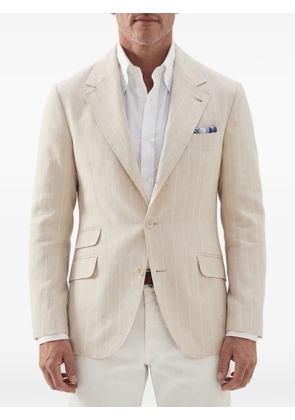 Brunello Cucinelli pinstripe tailored blazer - Neutrals
