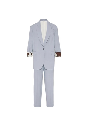 Brunello Cucinelli tailored cropped trousers - Blue