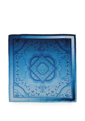 Casablanca Egyptian Rug silk-satin scarf - Blue