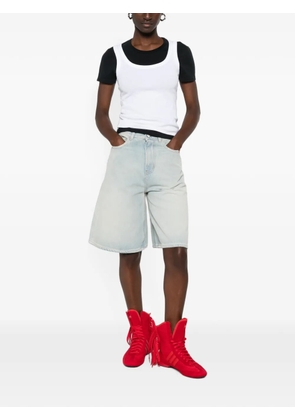 AMISH distressed denim shorts - Blue