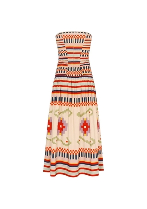 Carolina K Malla striped-print midi dress - Red